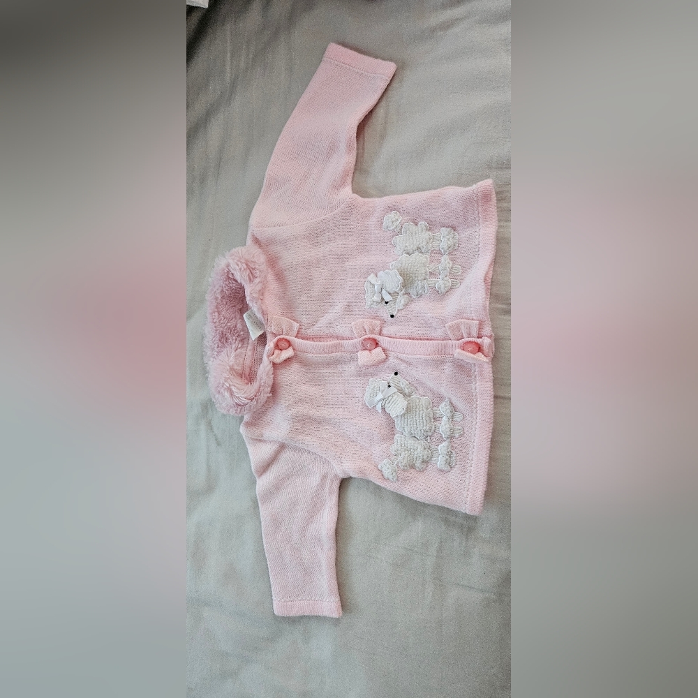 Baby girl poodle sweater